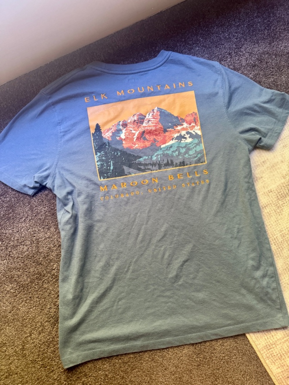 Old Navy Men's S Blue Graphic Pocket Embroidered Short Sleeve T-Shirt